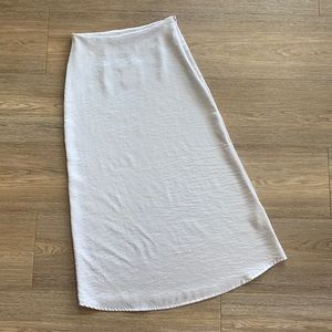 nwt ZARA silky Shimmer midi skirt Sz S